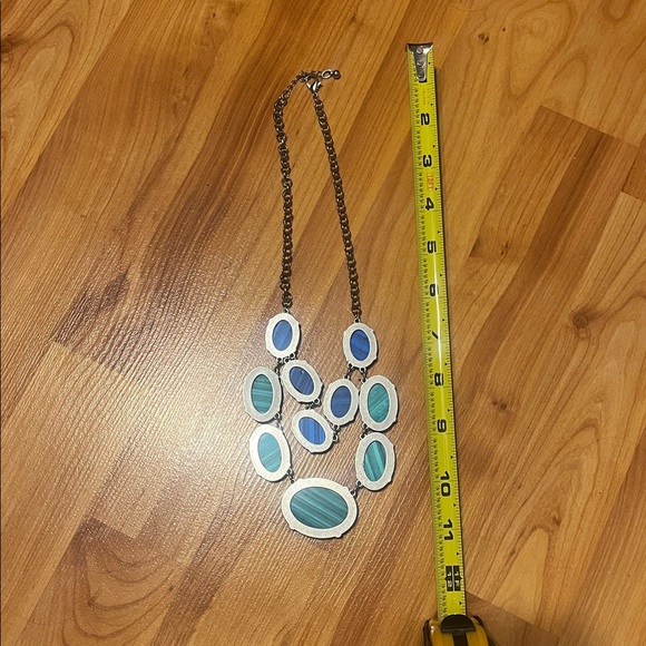 Blue and Teal Statement Necklace - Picture 2 of 4